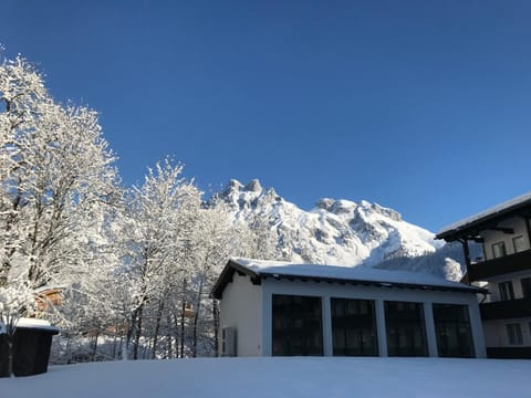 Property building, Natural landscape, Winter, Mountain view, Swimming pool