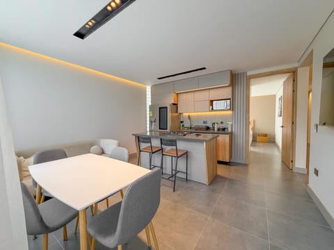 Kitchen or kitchenette, Living room, Dining area