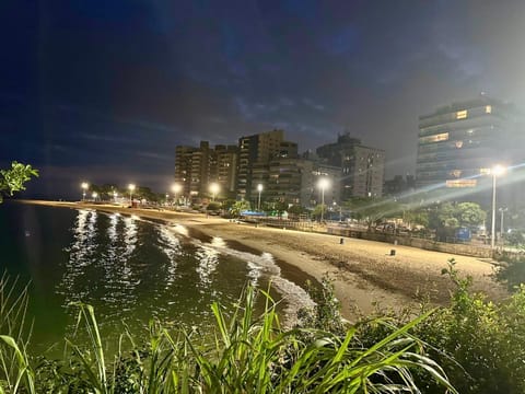 Night, Natural landscape, Beach, Sea view