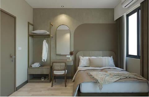 Bed, Photo of the whole room, wardrobe