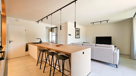 Living room, kitchen
