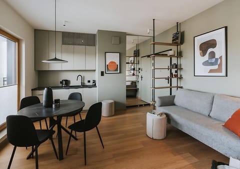 Kitchen or kitchenette, Living room, Dining area