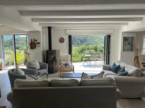 Natural landscape, Living room, Seating area, Mountain view