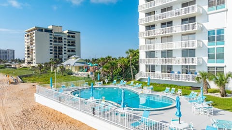 New listing! Direct oceanfront condo with private balcony overlooking the pool and beach House in Daytona Beach