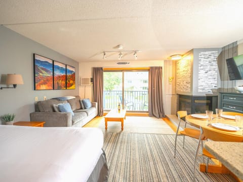 Bed, TV and multimedia, Living room, Photo of the whole room, Seating area, Dining area, Bedroom