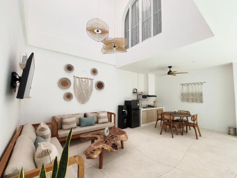 Property building, Living room, Dining area