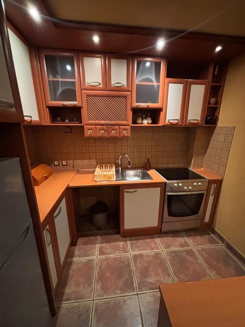 Kitchen or kitchenette, oven
