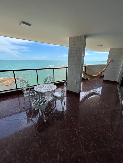 Natural landscape, View (from property/room), Balcony/Terrace, Seating area, Dining area, Beach, Sea view