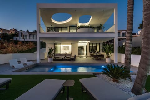 Property building, Night, Pool view