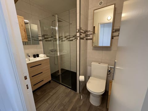 Shower, Toilet, Bathroom, hair dryier, heating, towels