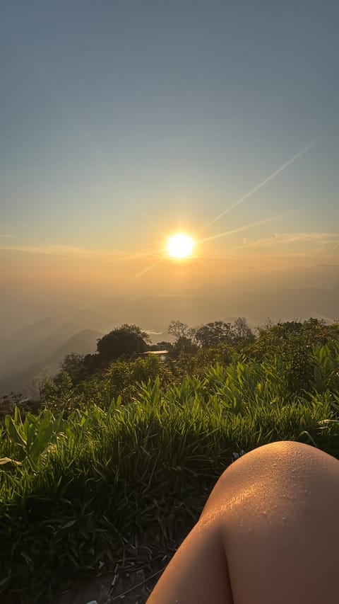 Nearby landmark, Natural landscape, Mountain view, Sunset