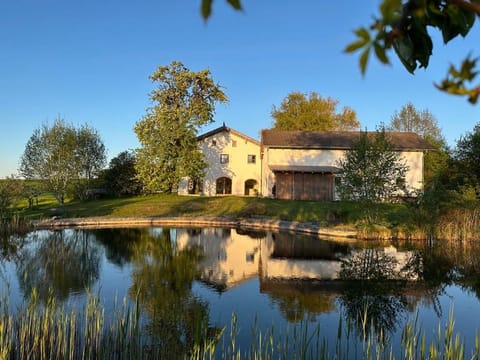 Property building, Natural landscape, Lake view