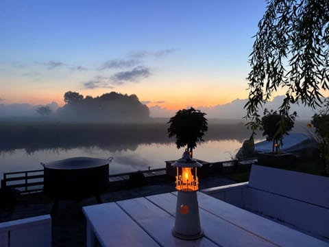 Natural landscape, River view, Sunset