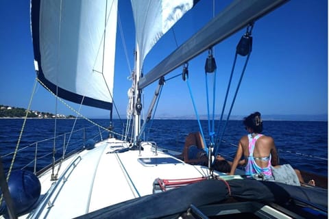 Sailing boat house Docked boat in Alimos