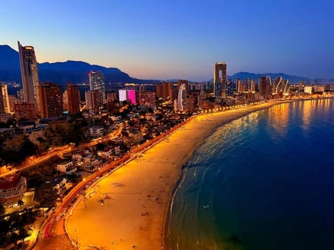 Nearby landmark, Night, Beach, City view, Sea view, Sunset