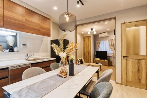 Kitchen or kitchenette, Living room, Dining area
