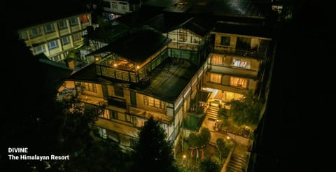 Property building, Night, Bird's eye view