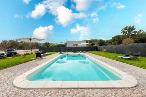 Property building, Living room, Swimming pool