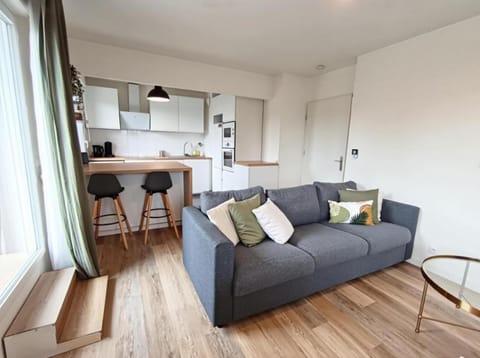 Living room, kitchen