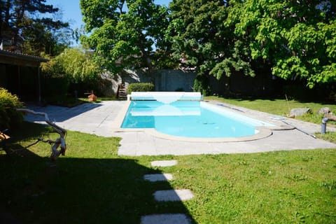 Property building, Living room, Swimming pool
