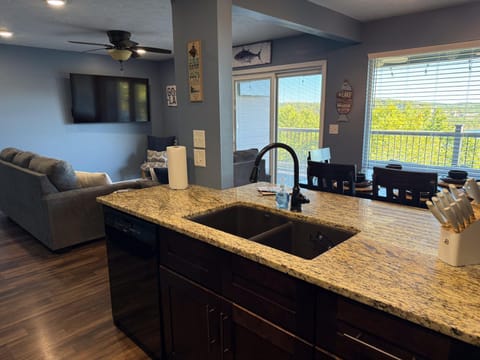 Kitchen or kitchenette, Living room, Dining area