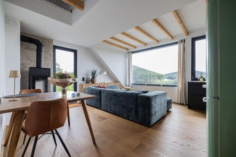 Natural landscape, Living room, Dining area
