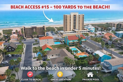Pool Easy Beach Access Ground Floor w-Patio Apartment in South Padre Island