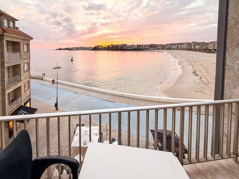 Natural landscape, View (from property/room), Balcony/Terrace, Beach, Sea view, Sunset