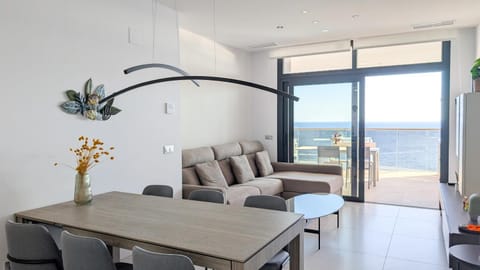 Living room, Dining area, Sea view