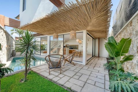 Patio, Garden, Pool view