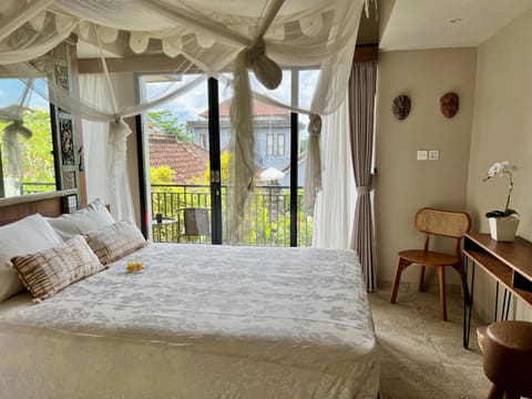 Property building, View (from property/room), Bedroom, Pool view