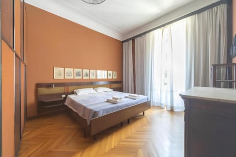 Bed, Photo of the whole room, Bedroom, towels, wardrobe