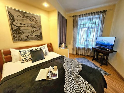 Bed, TV and multimedia, Photo of the whole room, Bedroom