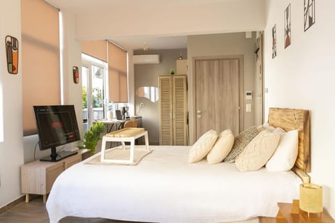 Bed, TV and multimedia, Photo of the whole room, Seating area, Evening entertainment, air conditioner