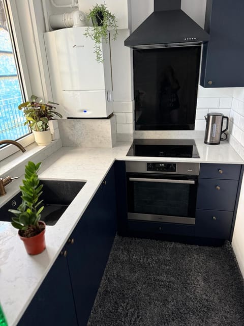 Kitchen or kitchenette, oven