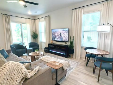 Living room, fireplace