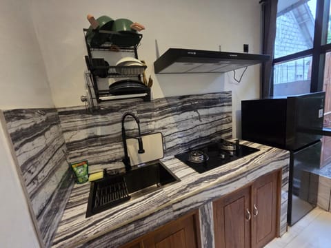 Kitchen or kitchenette, minibar, oven, stove