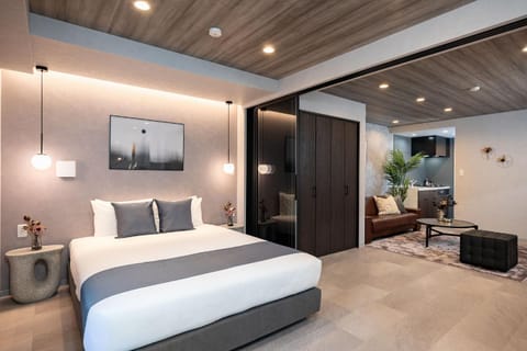 Bed, Living room, Bedroom