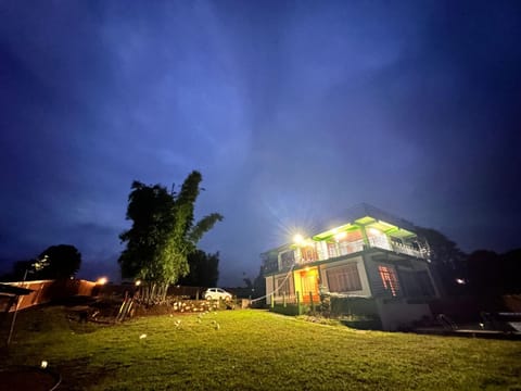 Property building, Night, Garden view