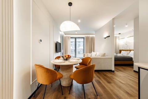 Bed, TV and multimedia, Kitchen or kitchenette, Living room, Photo of the whole room, Seating area, Dining area, Bedroom