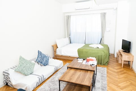 Bed, Living room, Bedroom