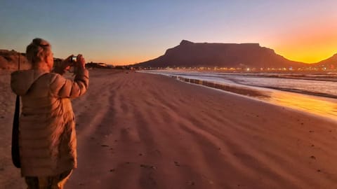 Nearby landmark, Natural landscape, Beach, Mountain view, Sunset