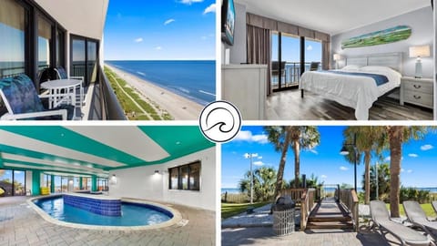 Natural landscape, View (from property/room), Balcony/Terrace, Bedroom, Pool view, Sea view, Swimming pool, sunbed
