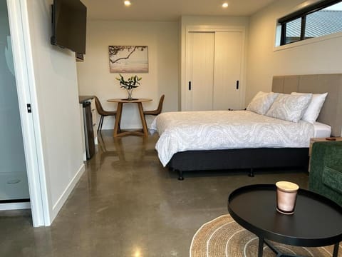 Bed, TV and multimedia, Living room, Photo of the whole room, Seating area, Bedroom