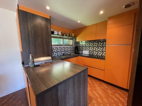 Kitchen or kitchenette, oven, stove