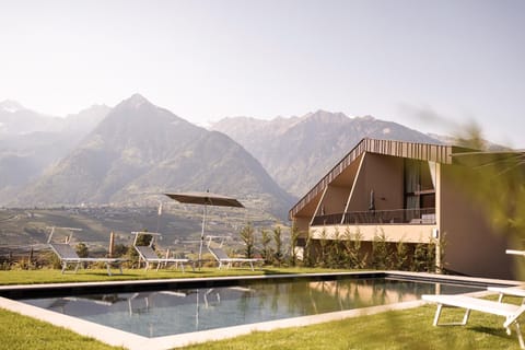 Property building, Living room, Swimming pool