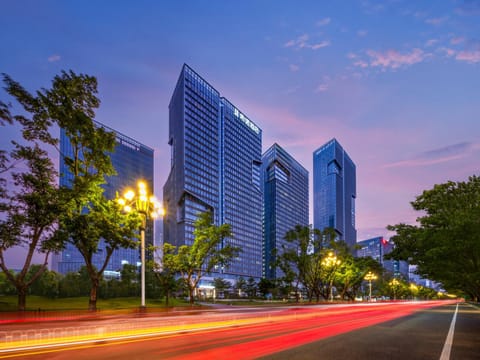 Property building, Night, City view, Street view