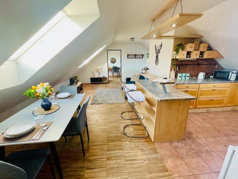 Kitchen or kitchenette, Living room, Dining area