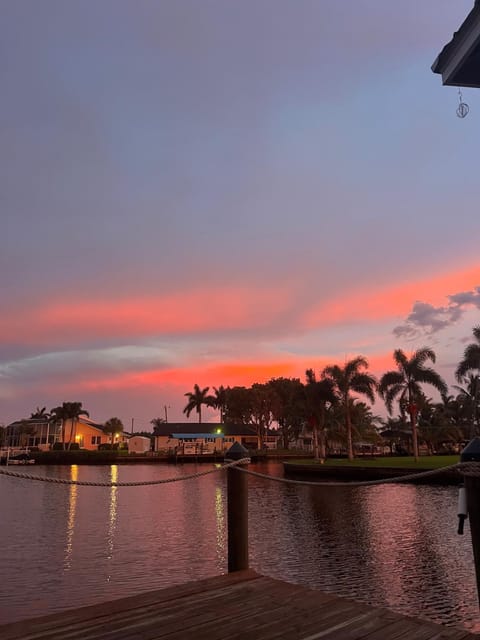 Natural landscape, Lake view, Sunset