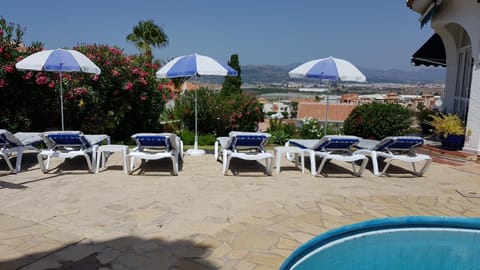 Property building, Living room, Swimming pool